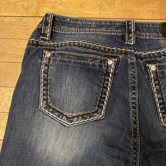 Miss Me Jeans Women’s Size 32 Mid Rise Skinny Embroidered Denim Stretch - Picture 14 of 16